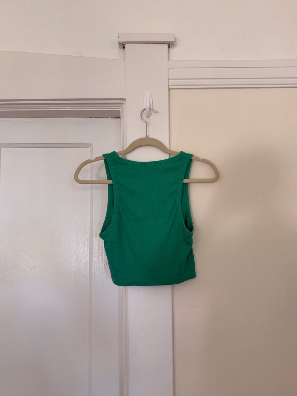 Zara Basic Rib Tank Top Green - Picture 6 of 6